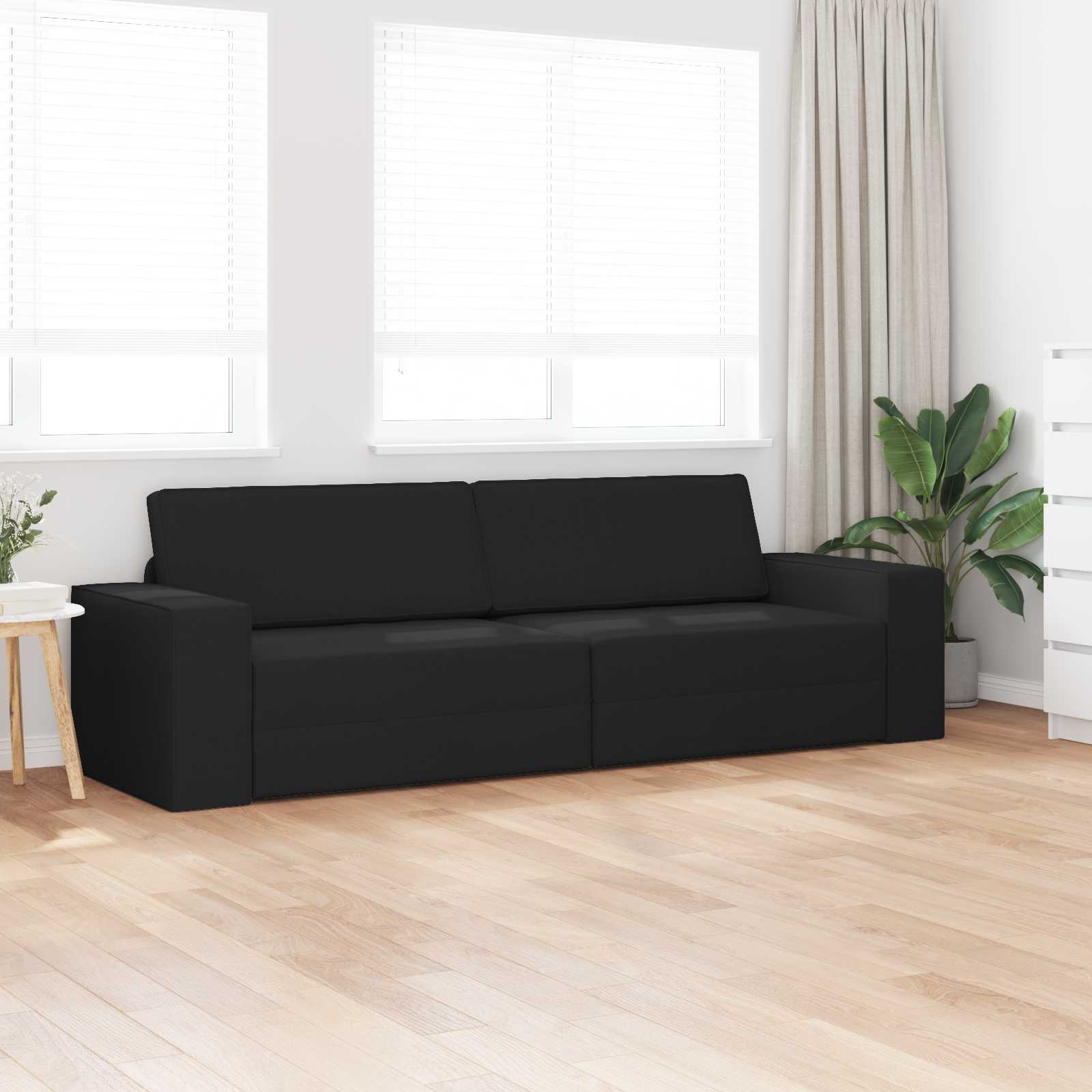 Slaapbank Zwart 245 x 78 x 77 cm Stof