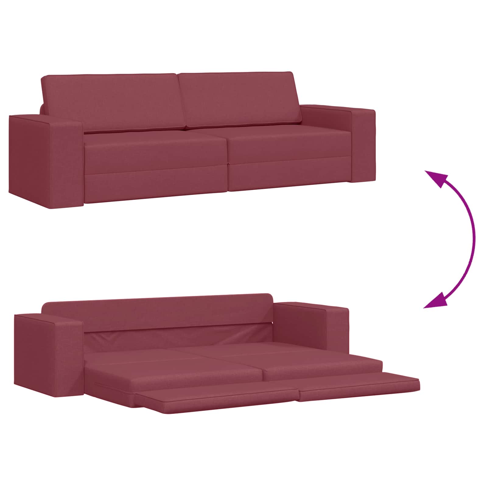 Slaapbank Wijnrood 245 x 78 x 77 cm Stof