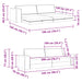Slaapbank Taupe 245 x 78 x 77 cm Stof