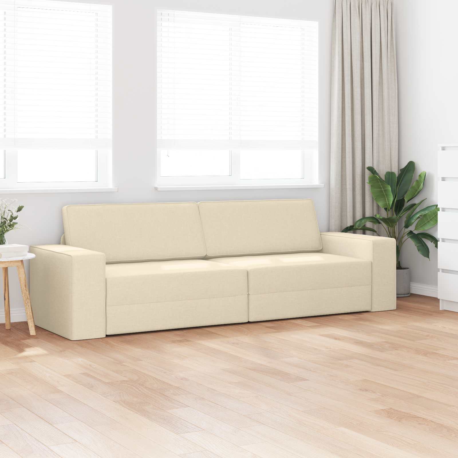 Slaapbank Crème 245 x 78 x 77 cm Stof