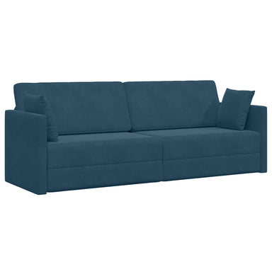 Vloerslaapbank Blauw 213 x 70 x 77 cm Fluweel