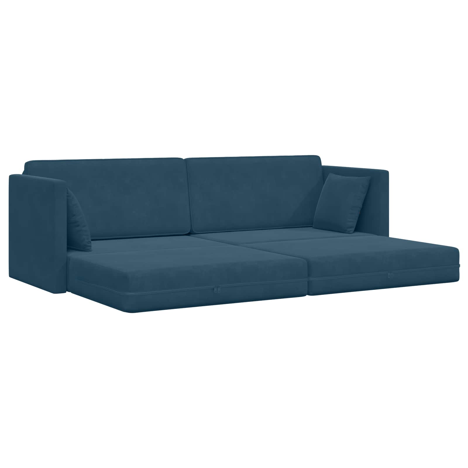 Vloerslaapbank Blauw 213 x 70 x 77 cm Fluweel