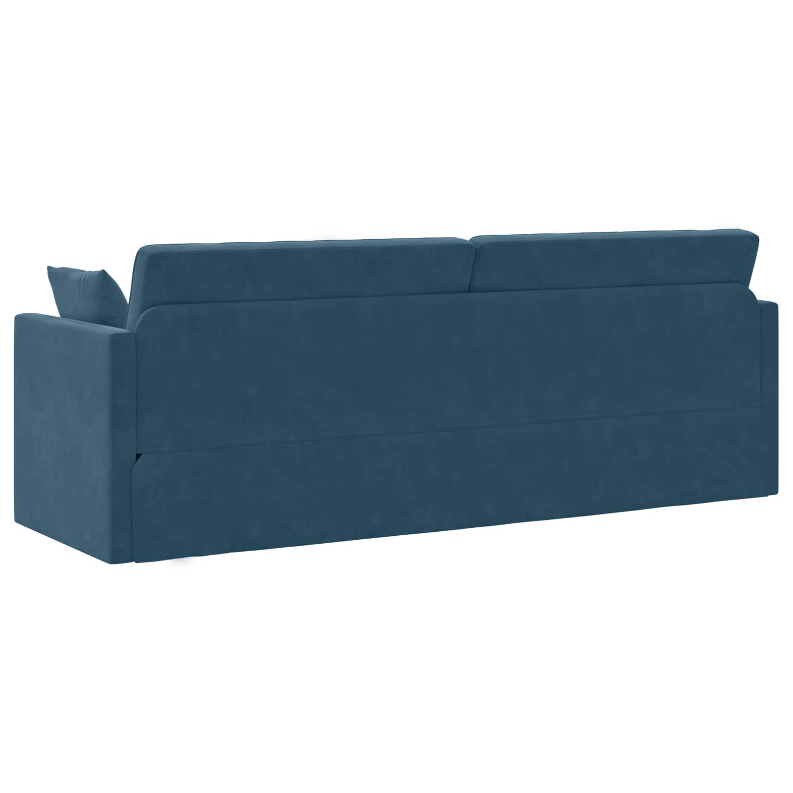 Vloerslaapbank Blauw 213 x 70 x 77 cm Fluweel