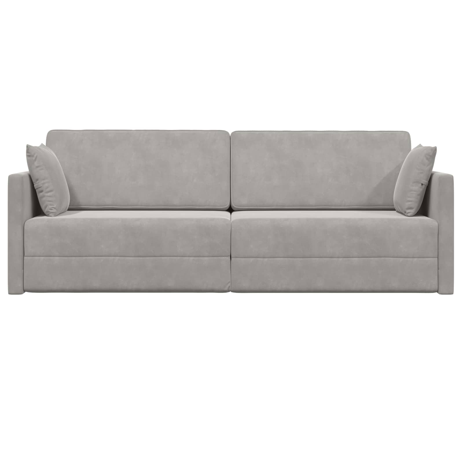 Vloerslaapbank Lichtgrijs 213 x 70 x 77 cm Fluweel