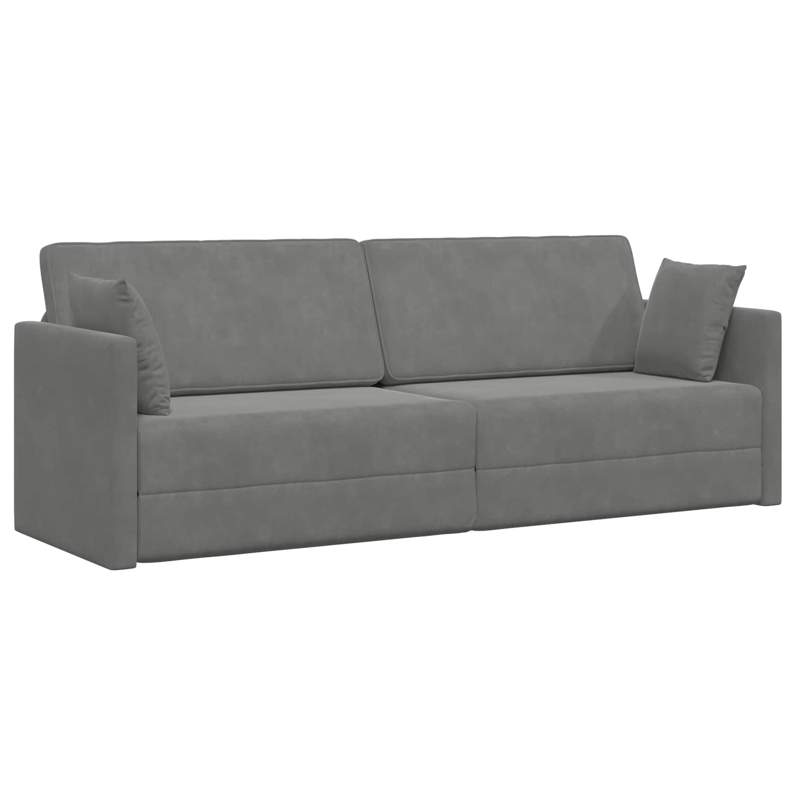 Vloerslaapbank Donkergrijs 213 x 70 x 77 cm Fluweel