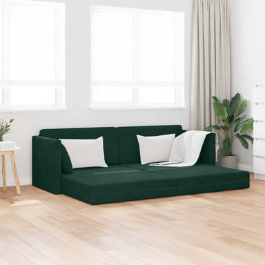 Vloerslaapbank Donkergroen 213 x 70 x 77 cm Fluweel