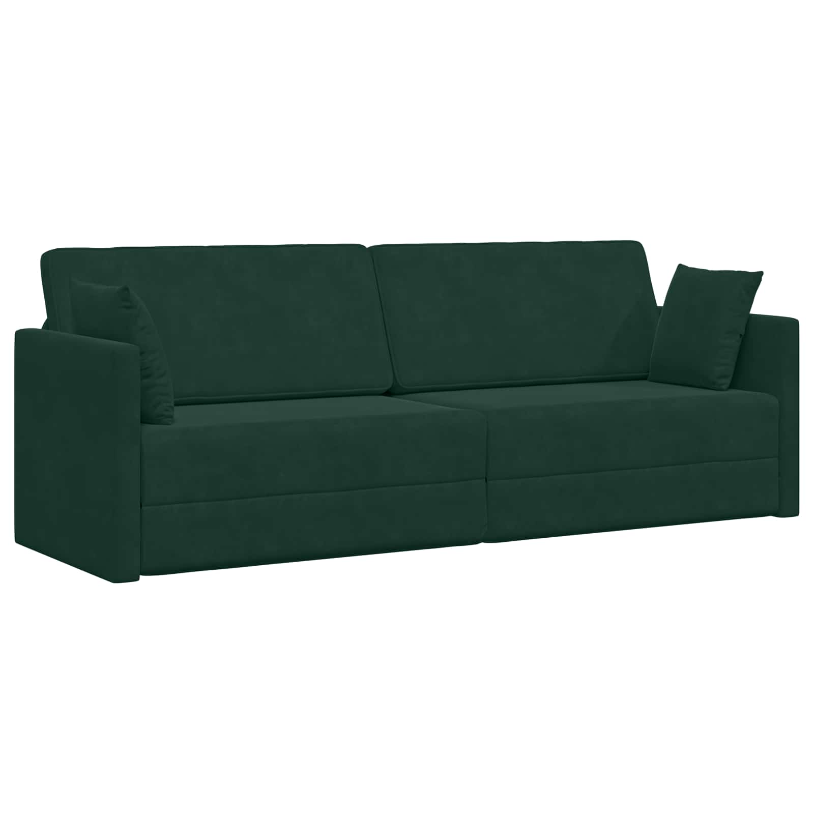 Vloerslaapbank Donkergroen 213 x 70 x 77 cm Fluweel