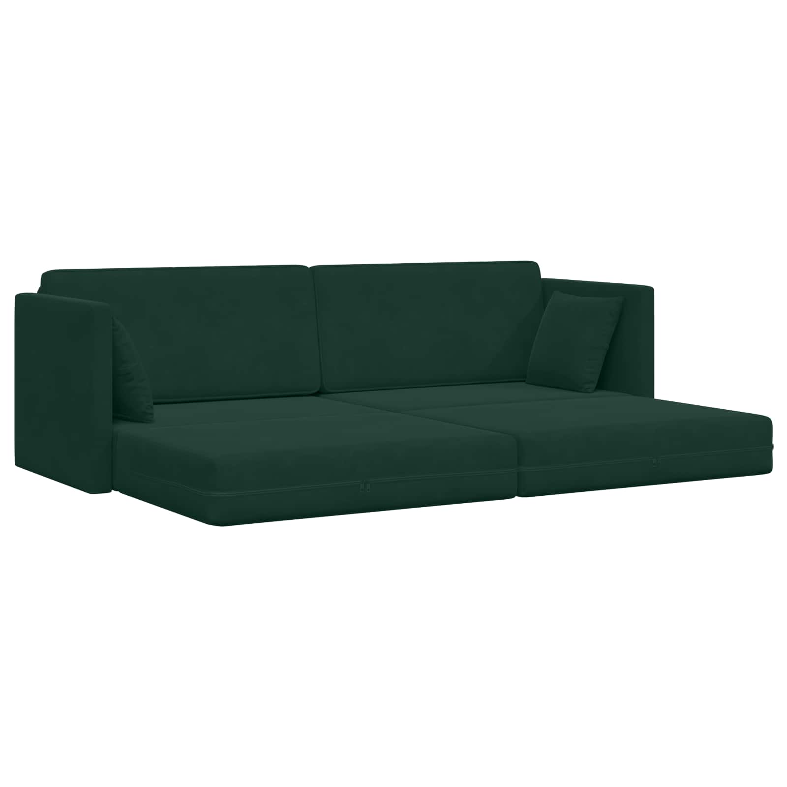 Vloerslaapbank Donkergroen 213 x 70 x 77 cm Fluweel