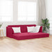 Vloerslaapbank Wijnrood 213 x 70 x 77 cm Fluweel