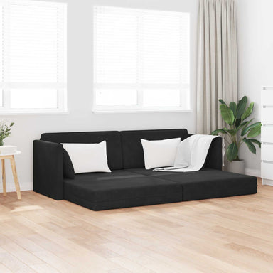 Vloerslaapbank Zwart 213 x 70 x 77 cm Fluweel