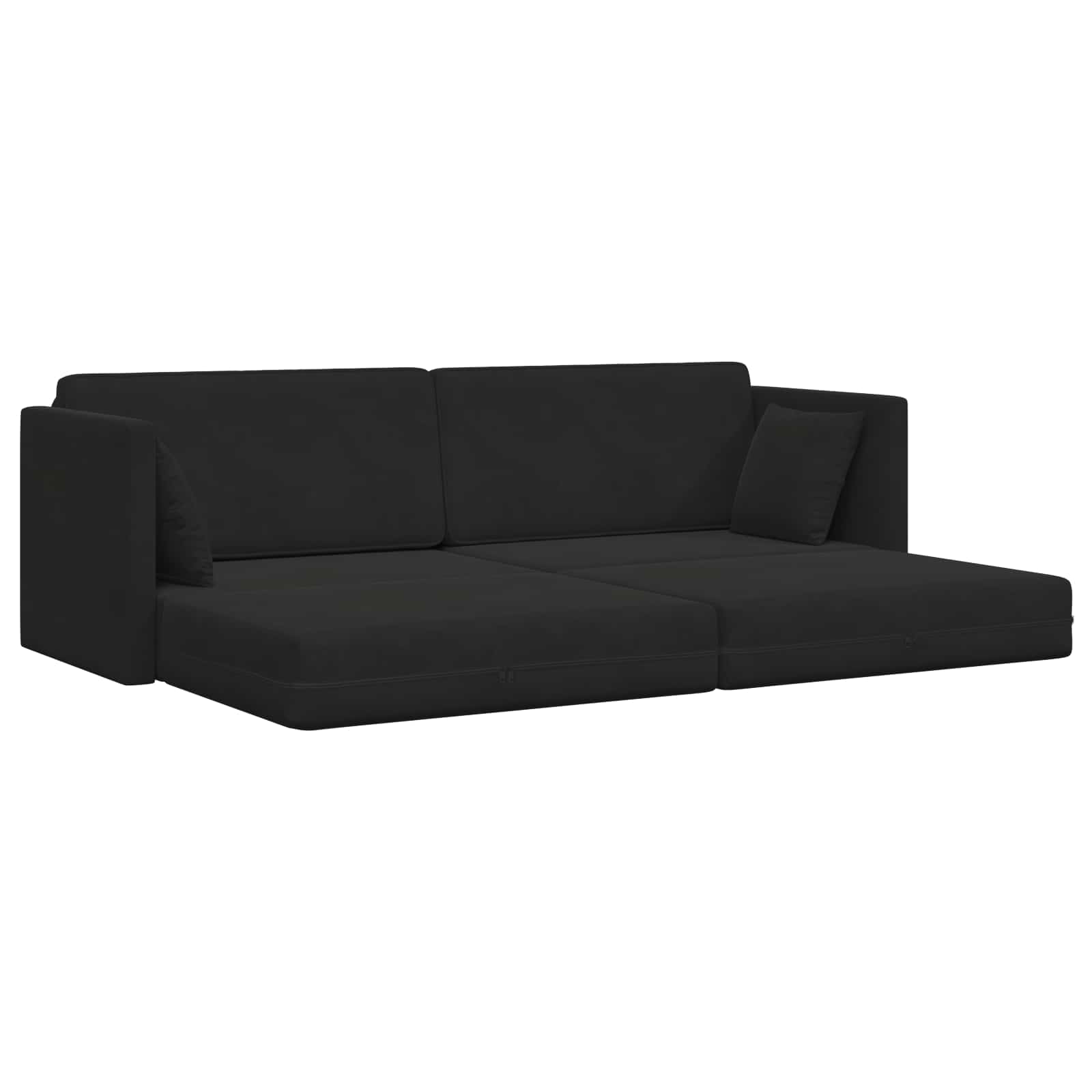 Vloerslaapbank Zwart 213 x 70 x 77 cm Fluweel