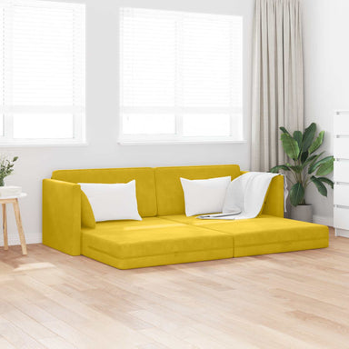 Vloerslaapbank Geel 213 x 70 x 77 cm Fluweel