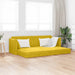 Vloerslaapbank Geel 213 x 70 x 77 cm Fluweel