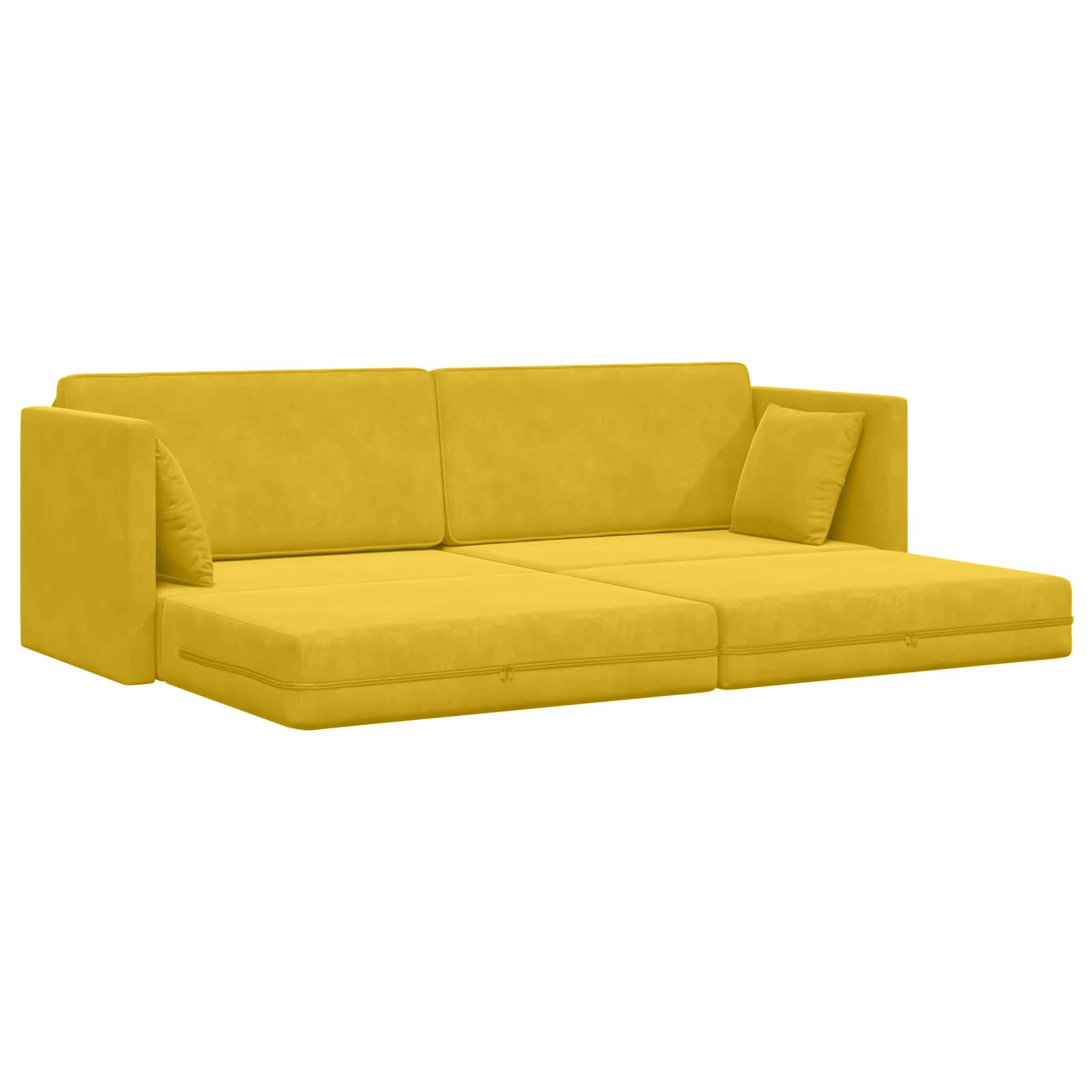 Vloerslaapbank Geel 213 x 70 x 77 cm Fluweel