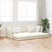 Vloerslaapbank Crème 213 x 70 x 77 cm Fluweel