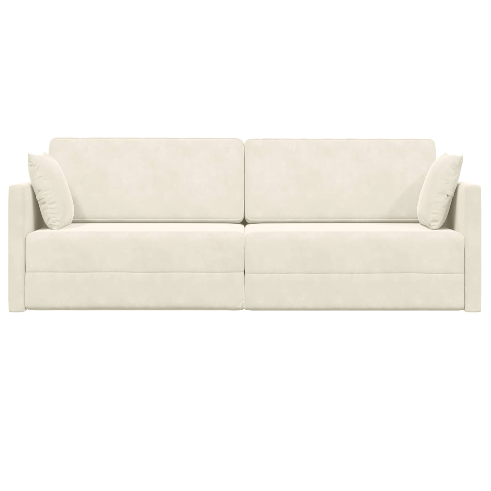 Vloerslaapbank Crème 213 x 70 x 77 cm Fluweel