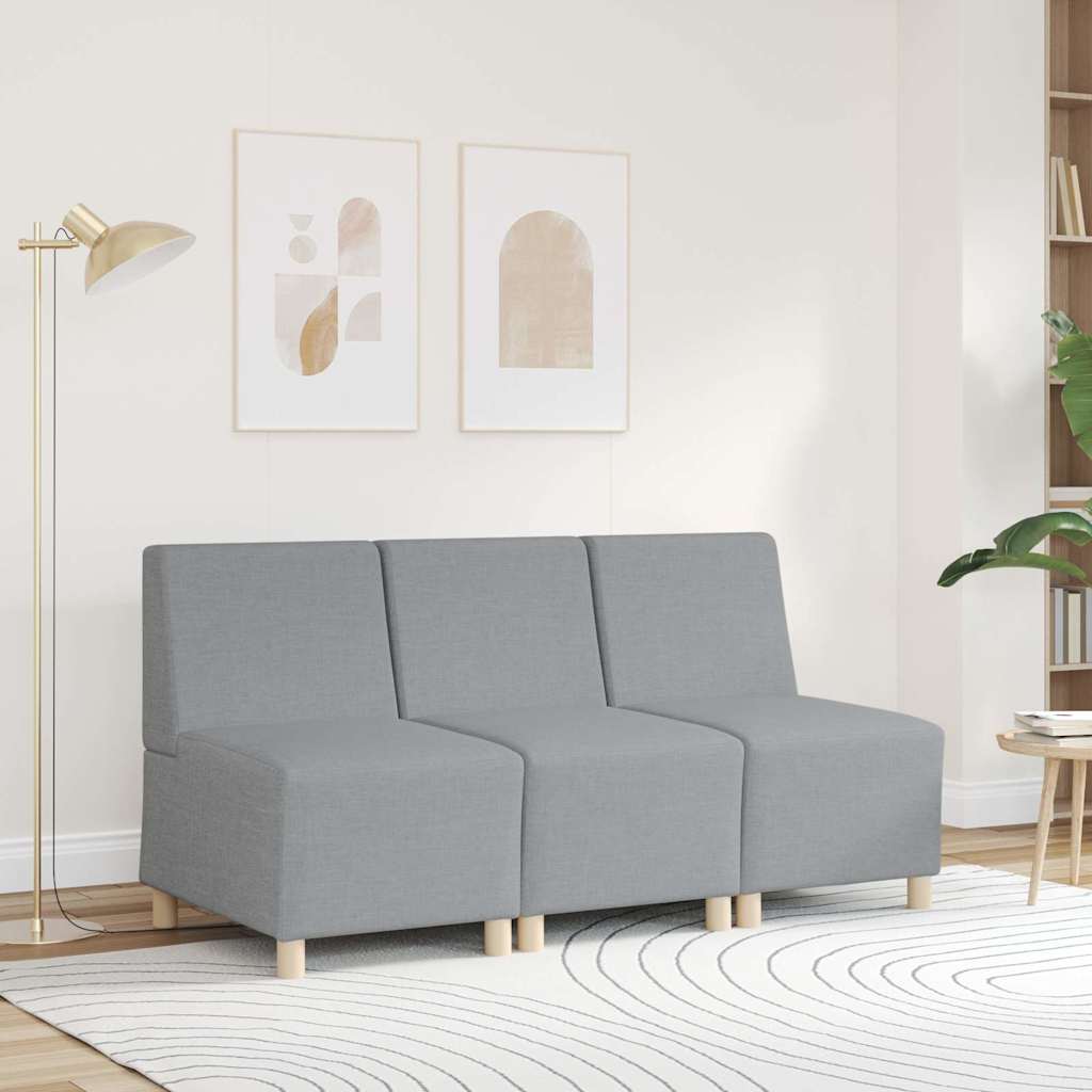 Modulaire Bank Zonder Armleuningen 55 Cm Stof Lichtgrijs
