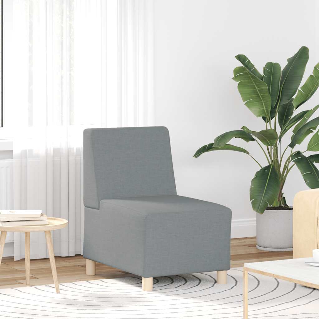 Modulaire Bank Zonder Armleuningen 55 Cm Stof Lichtgrijs