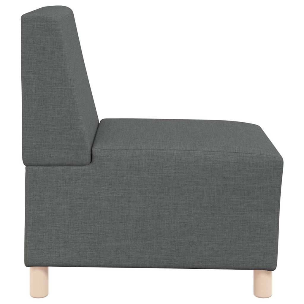 Modulaire bank zonder armleuningen donkergrijs 55 cm stof