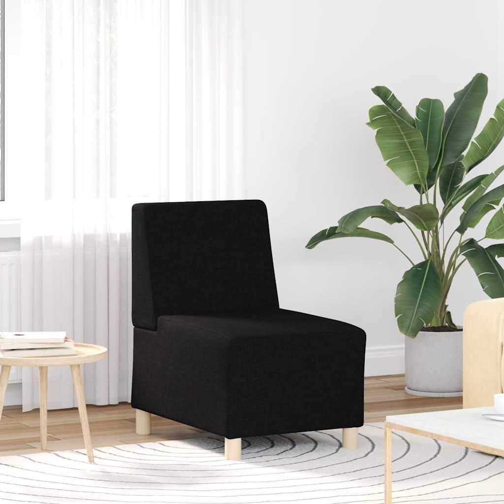Modulaire Bank Zonder Armleuningen 55 Cm Stof Zwart