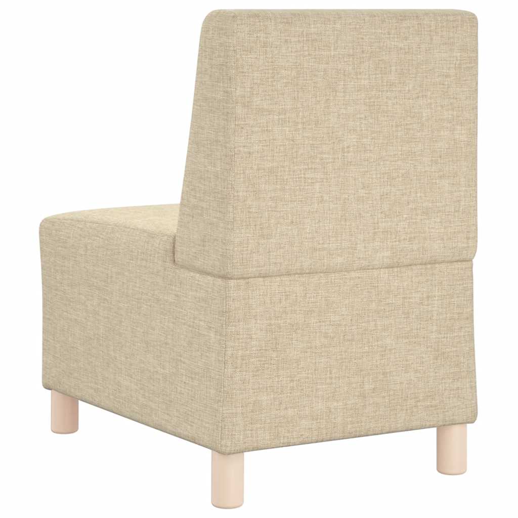 Modulaire bank zonder armleuningen crème 55 cm stof