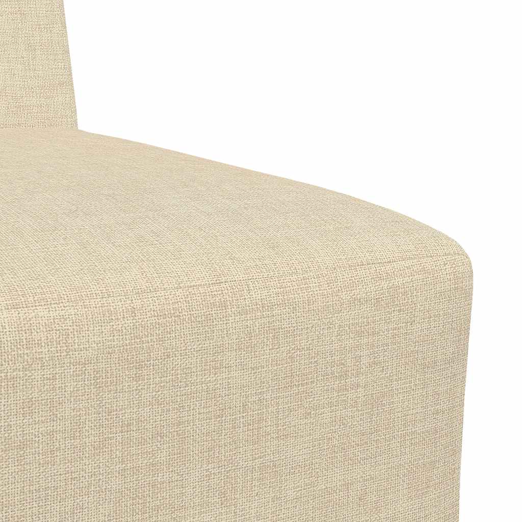 Modulaire bank zonder armleuningen crème 55 cm stof