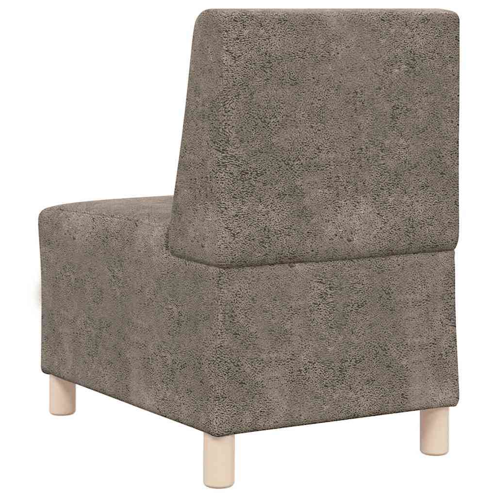 Modulaire Bank Zonder Armleuningen 55 Cm Imitatiesuède Donkergrijs