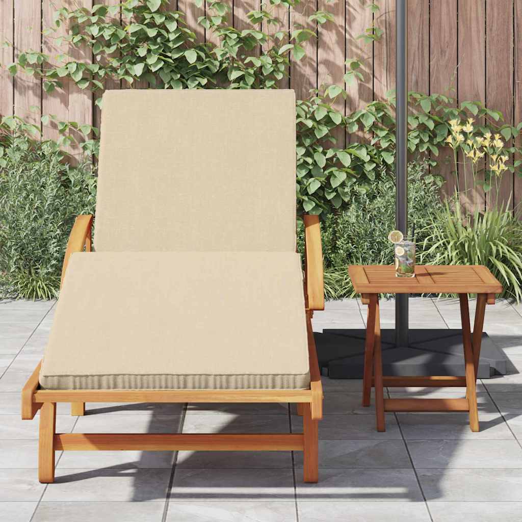 Ligstoel Beige 200 x 67 x 84 cm Massief Acaciahout