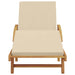Ligstoel Beige 200 x 67 x 84 cm Massief Acaciahout