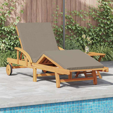 Ligstoel Taupe 200 x 67 x 84 cm Massief Acaciahout