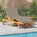 Ligstoel Taupe 200 x 67 x 84 cm Massief Acaciahout
