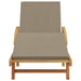 Ligstoel Taupe 200 x 67 x 84 cm Massief Acaciahout