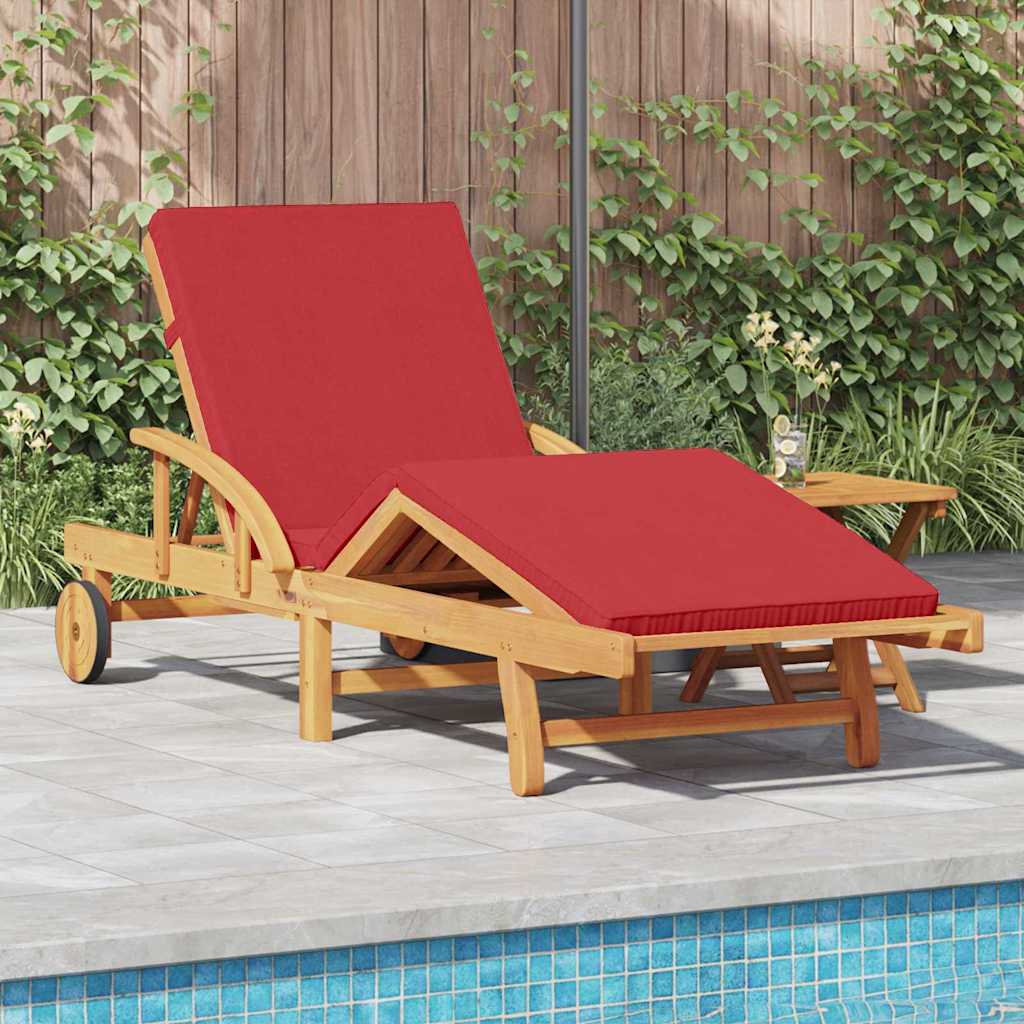 Ligstoel Rood 200 x 67 x 84 cm Massief Acaciahout