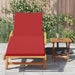 Ligstoel Rood 200 x 67 x 84 cm Massief Acaciahout