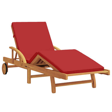 Ligstoel Rood 200 x 67 x 84 cm Massief Acaciahout