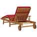 Ligstoel Rood 200 x 67 x 84 cm Massief Acaciahout