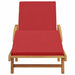 Ligstoel Rood 200 x 67 x 84 cm Massief Acaciahout