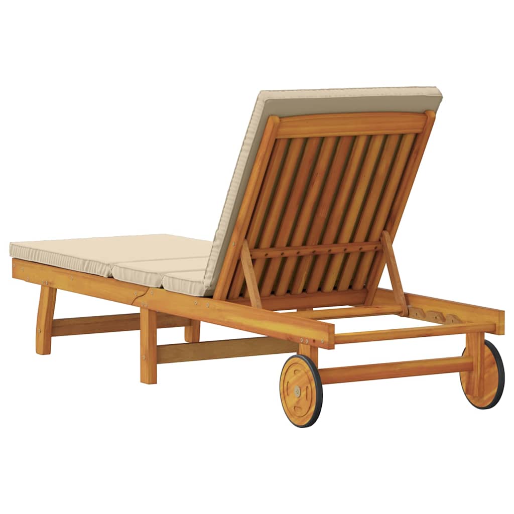 Ligstoel Bruin 199 x 63 x 85 cm Massief Acaciahout
