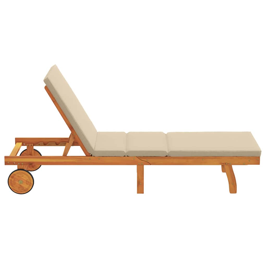 Ligstoel Bruin 199 x 63 x 85 cm Massief Acaciahout