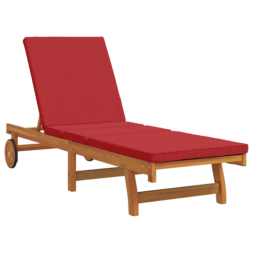Ligstoel Bruin 199 x 63 x 85 cm Massief Acaciahout