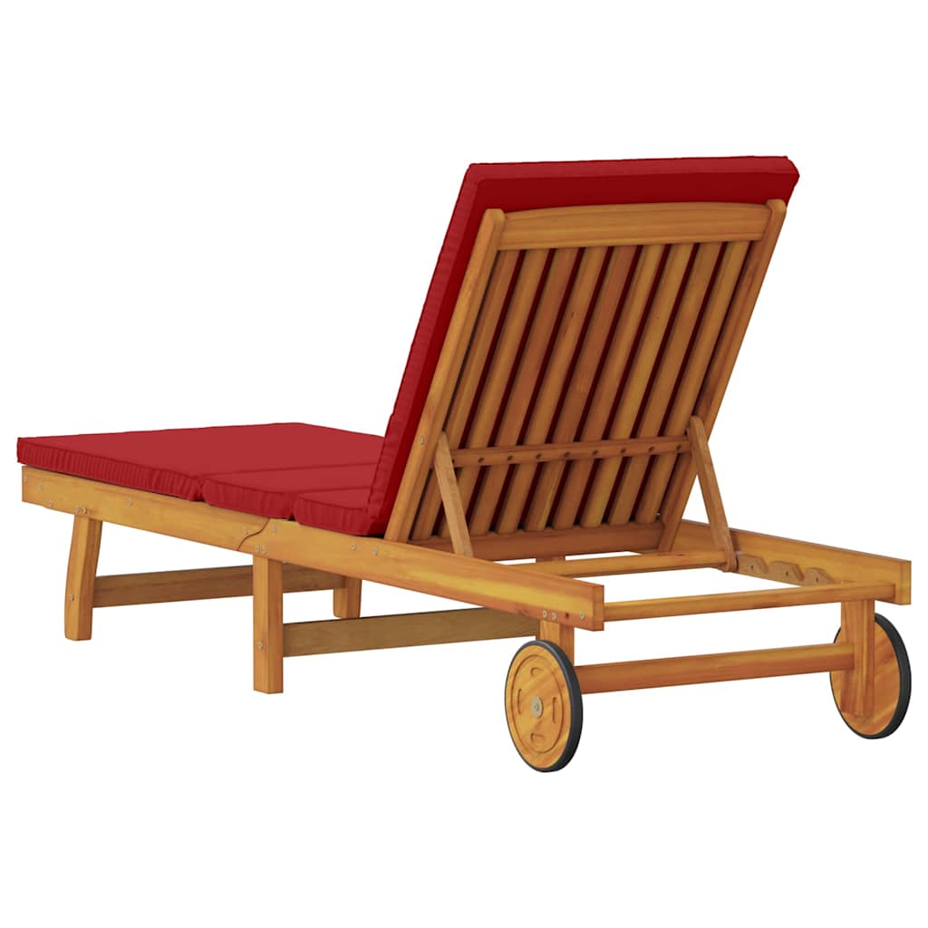 Ligstoel Bruin 199 x 63 x 85 cm Massief Acaciahout