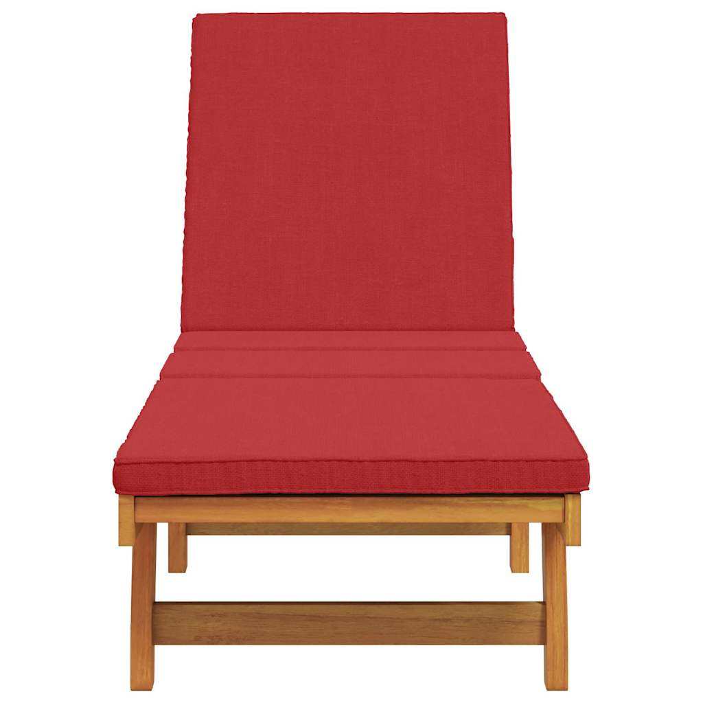 Ligstoel Bruin 199 x 63 x 85 cm Massief Acaciahout