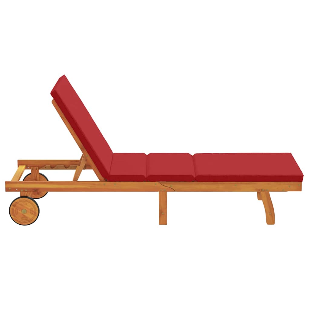Ligstoel Bruin 199 x 63 x 85 cm Massief Acaciahout