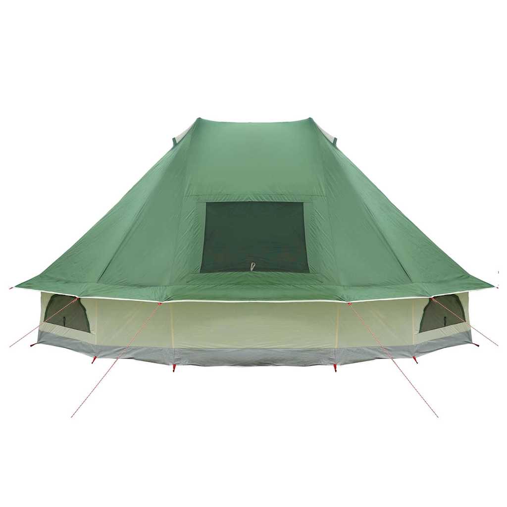 Tipi Tent met dak met opslag Groen 466 x 310 x 240 cm taft