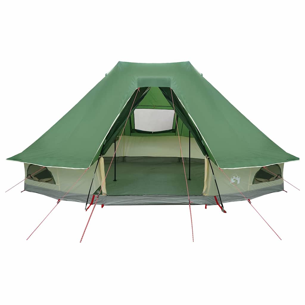 Tipi Tent met dak met opslag Groen 466 x 310 x 240 cm taft
