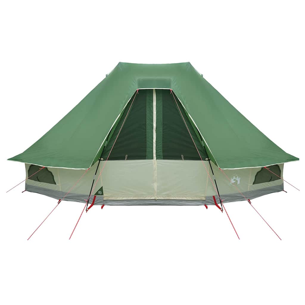 Tipi Tent met dak met opslag Groen 466 x 310 x 240 cm taft