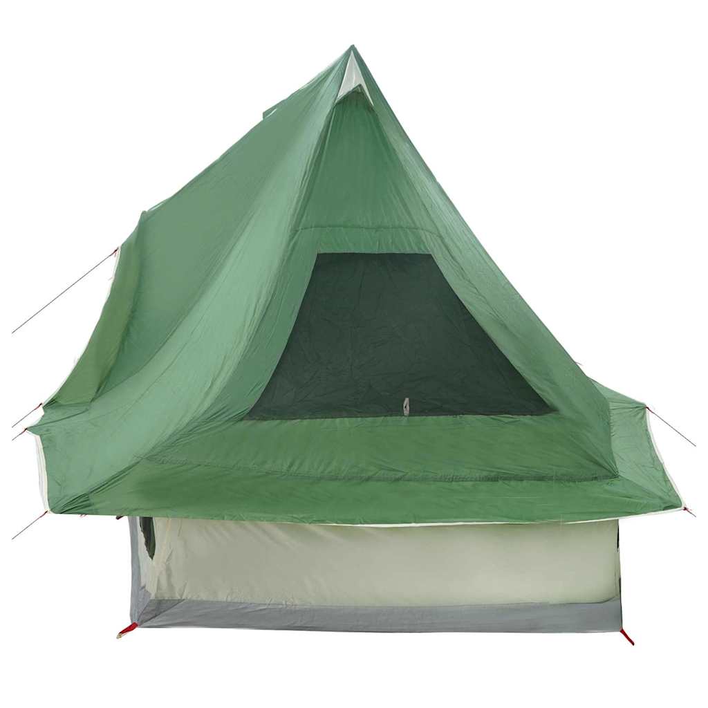 Tipi Tent met dak met opslag Groen 466 x 310 x 240 cm taft