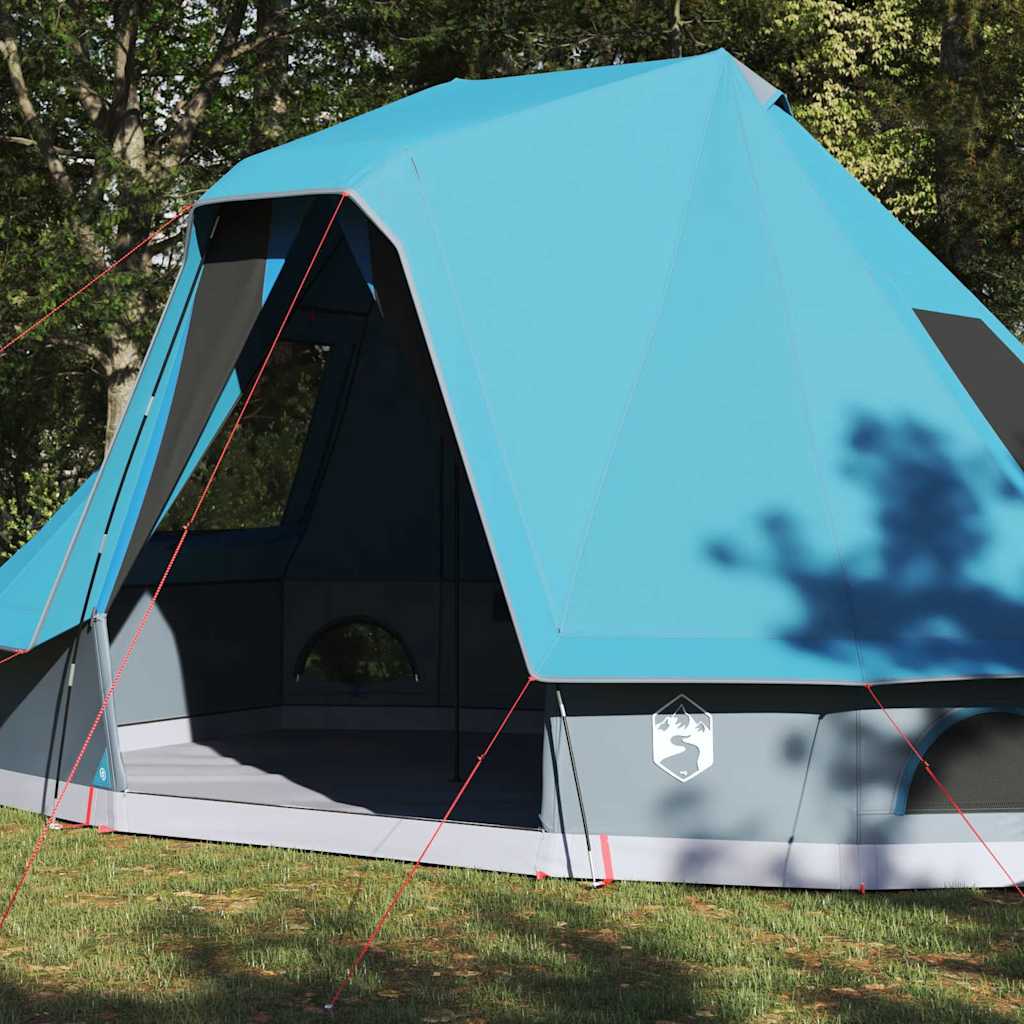Tipi Tent met dak met opslag Blauw 466 x 310 x 240 cm taft