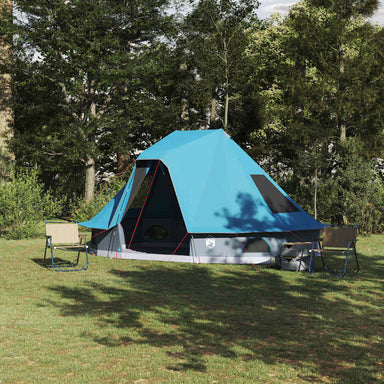 Tipi Tent met dak met opslag Blauw 466 x 310 x 240 cm taft