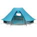 Tipi Tent met dak met opslag Blauw 466 x 310 x 240 cm taft